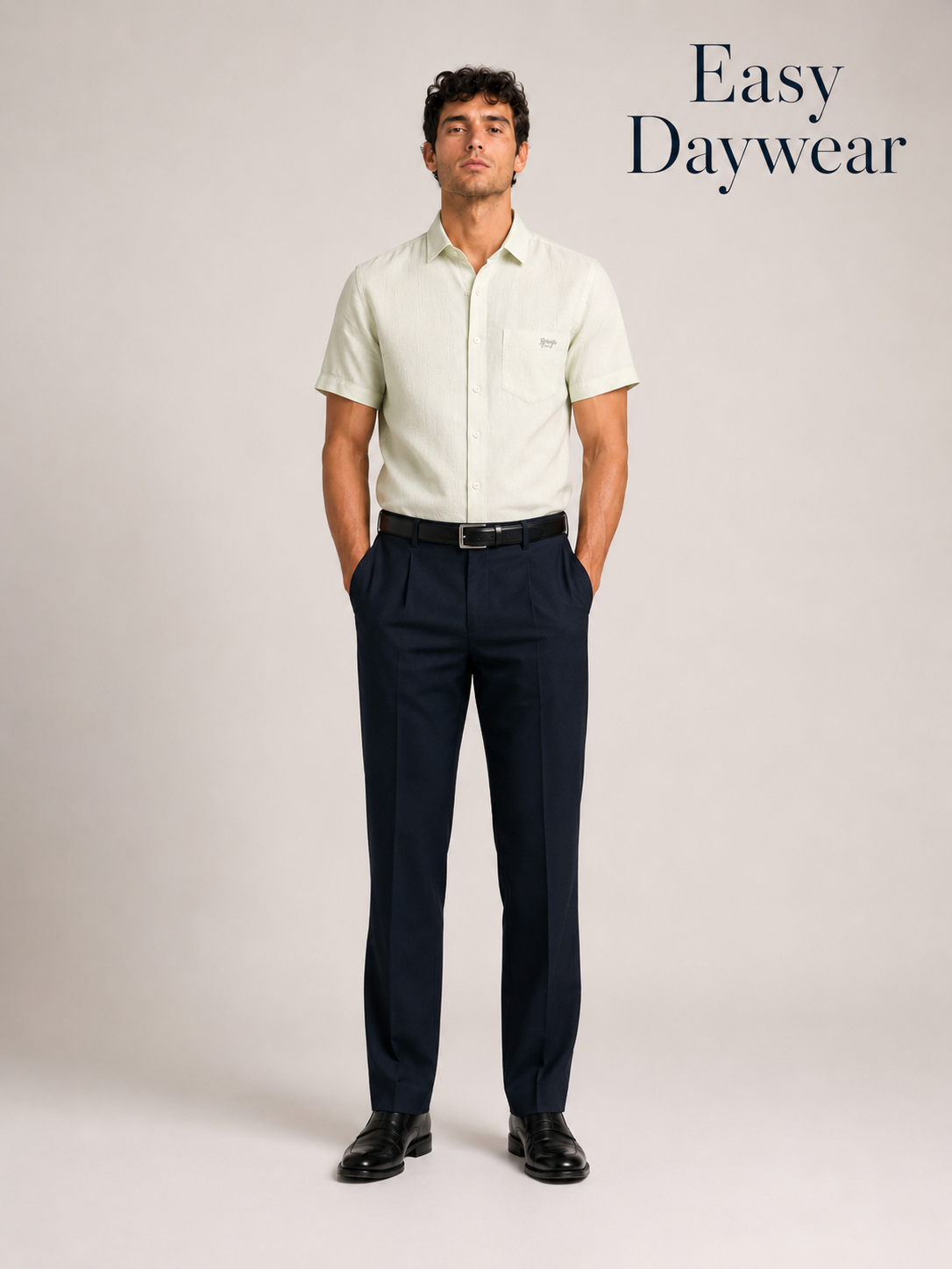 Mint Textured Cotton Shirt