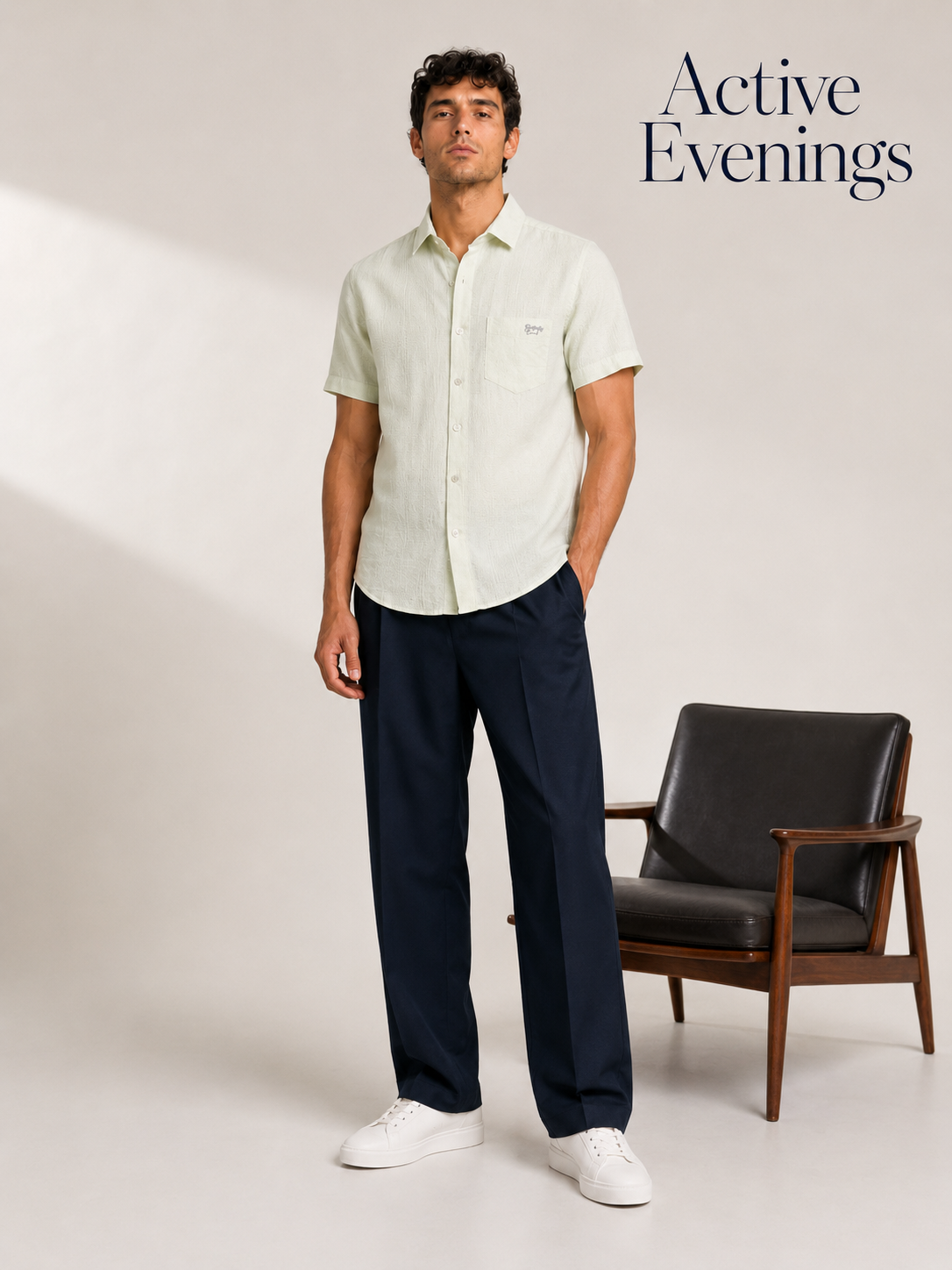Mint Textured Cotton Shirt