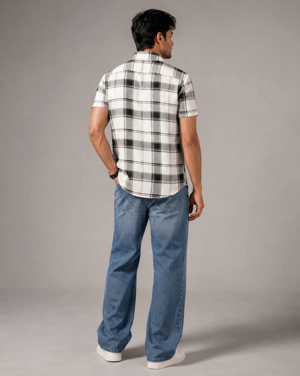 Monochrome Check Shirt