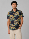 Navy Floral Cotton Shirt