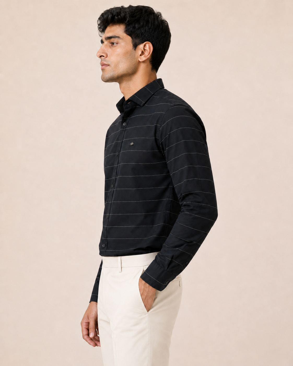 Noir Horizon Cotton Shirt