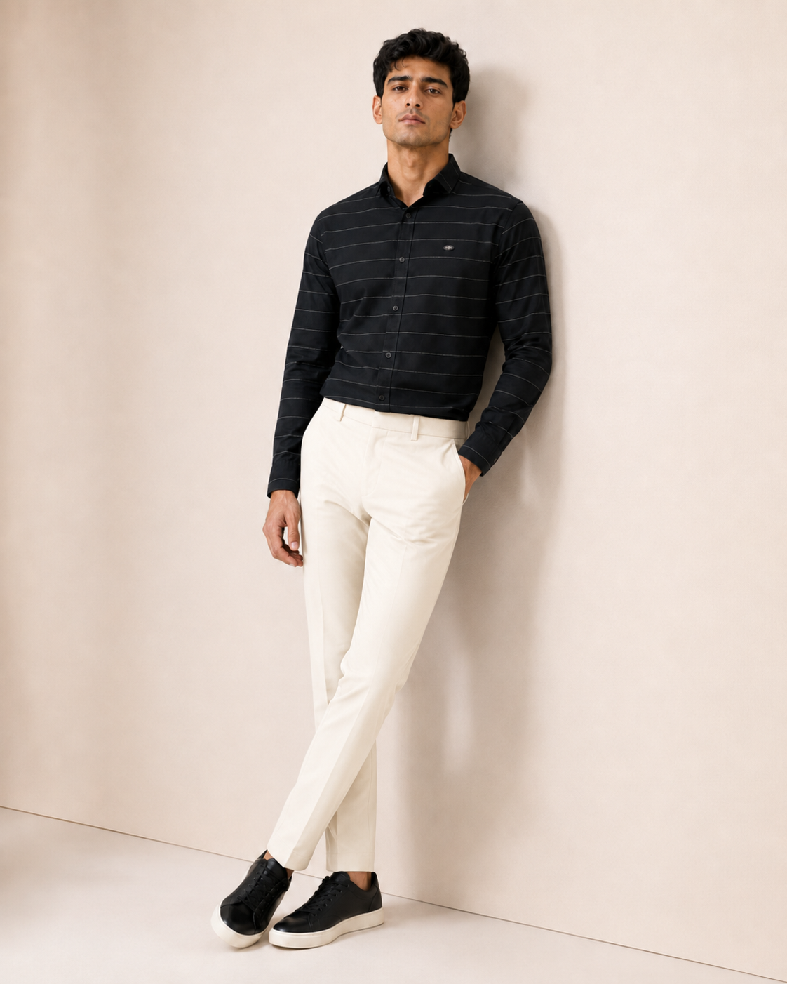 Noir Horizon Cotton Shirt