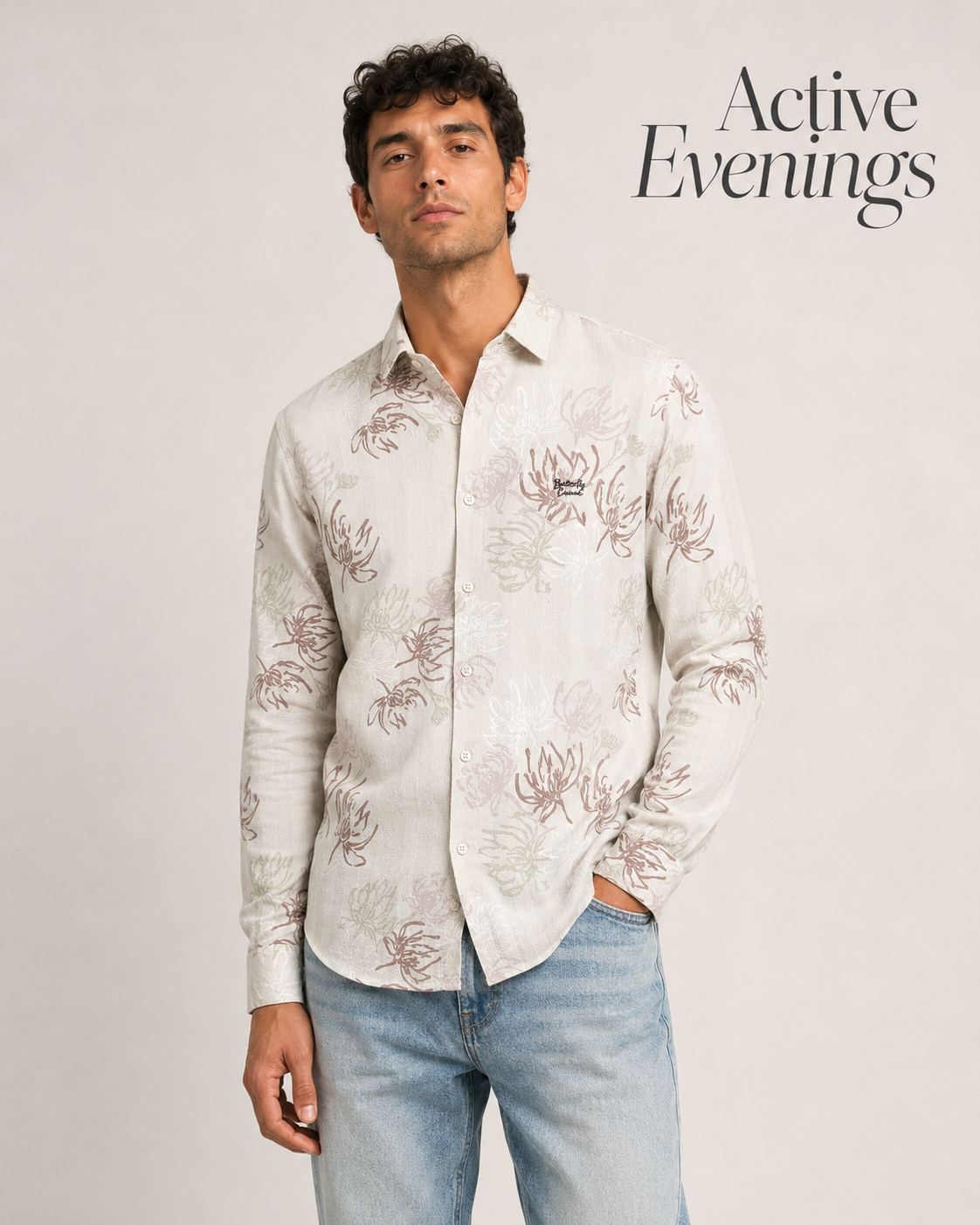 Pastel Floral  Cotton Shirt