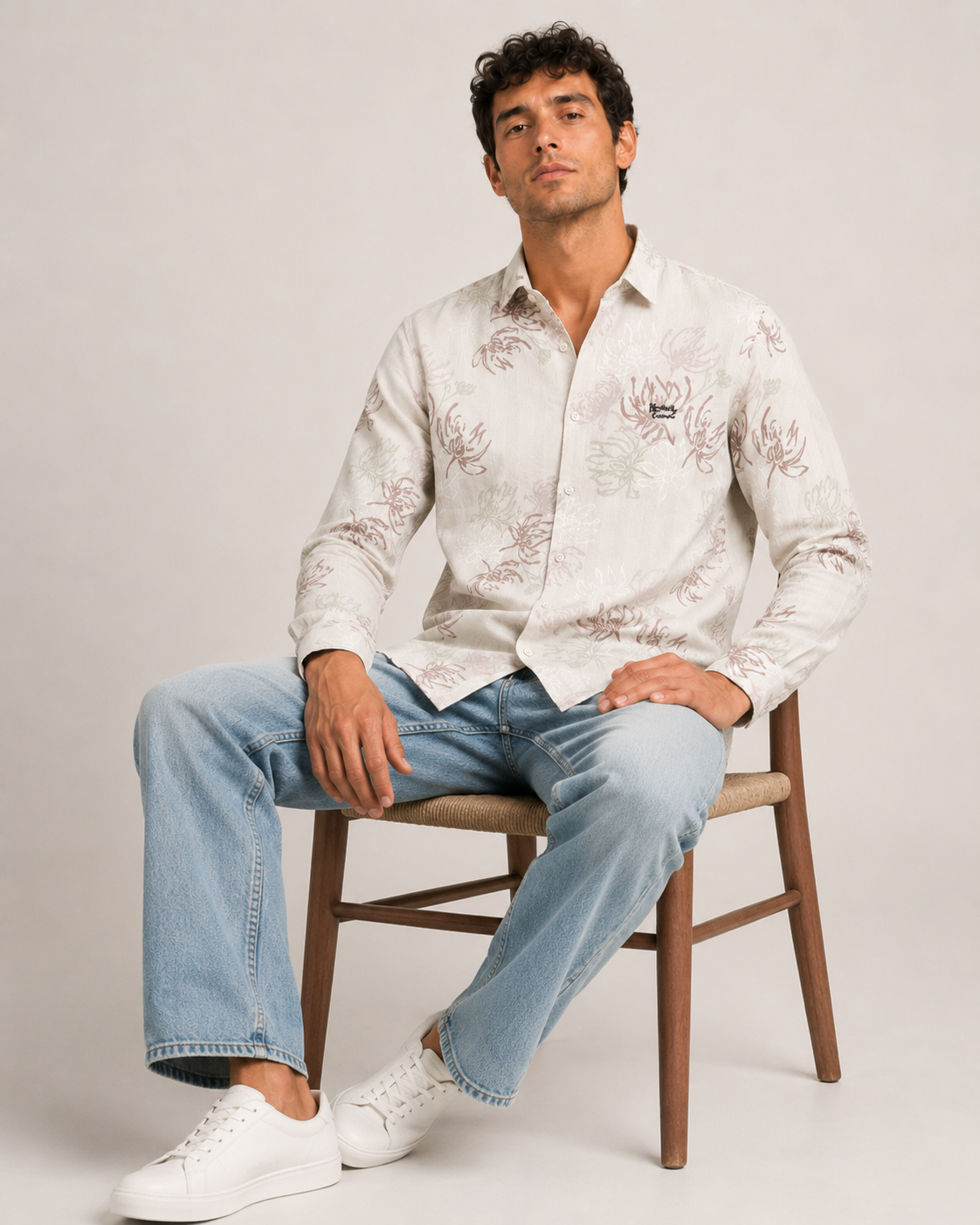Pastel Floral  Cotton Shirt