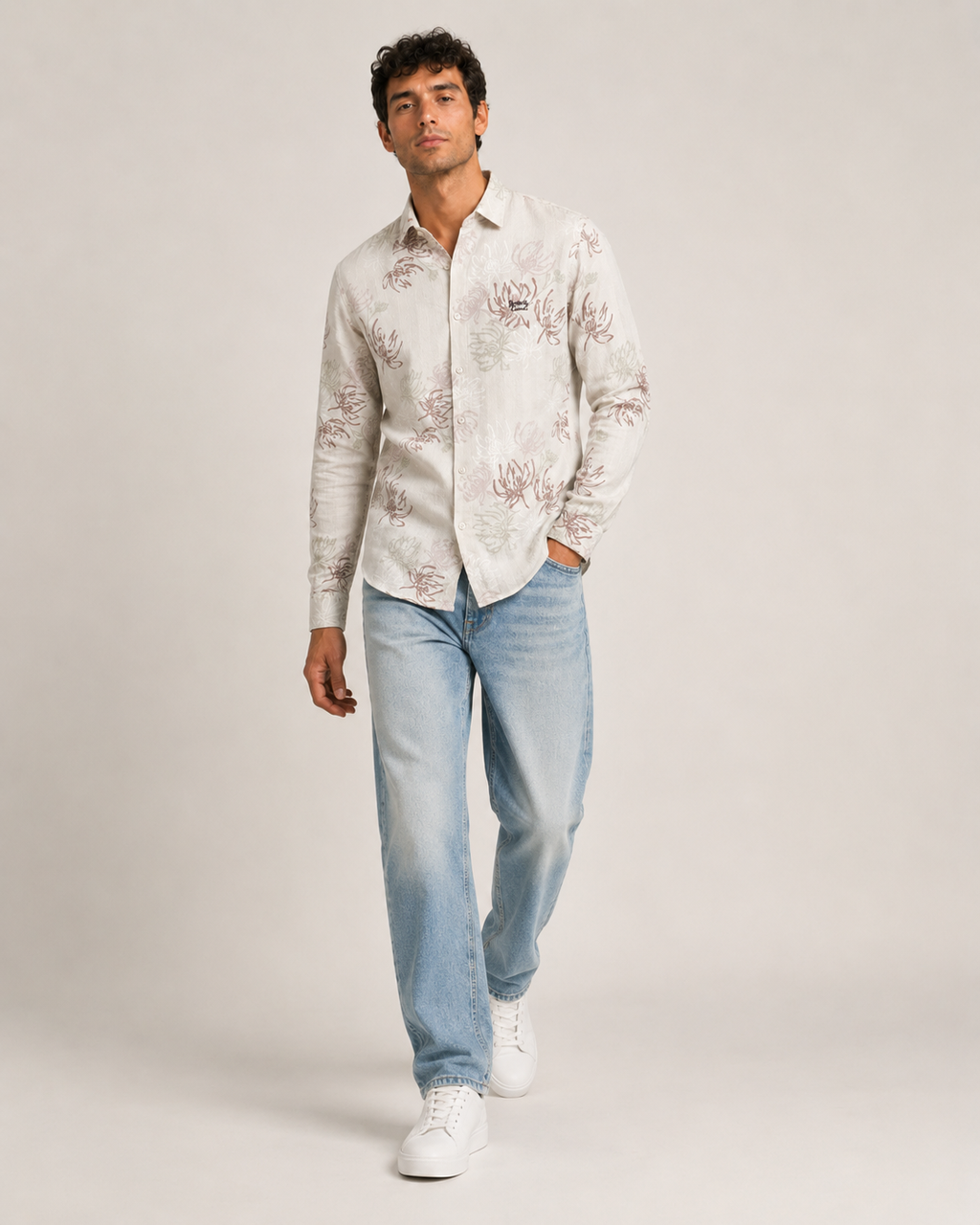 Pastel Floral  Cotton Shirt
