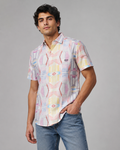 Pastel Mosaic Cotton Shirt