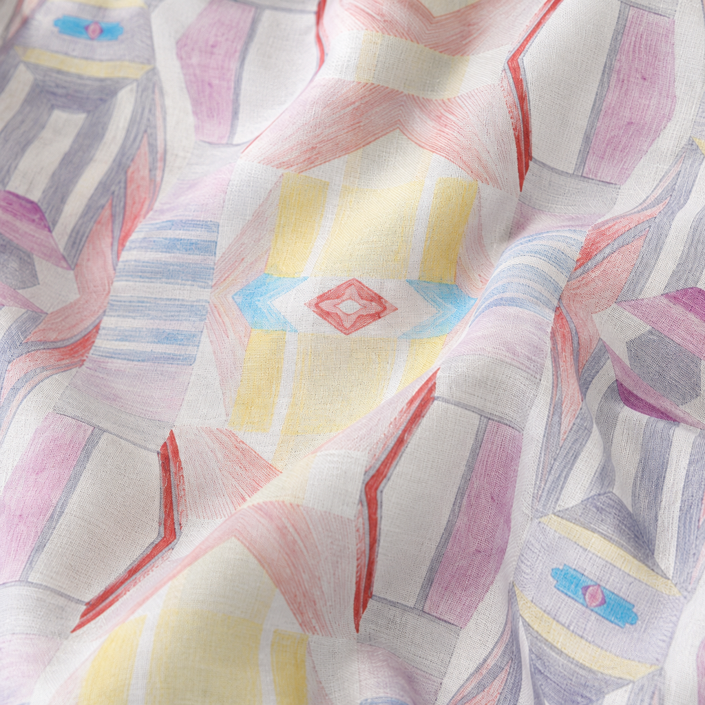 Pastel Mosaic Cotton Shirt