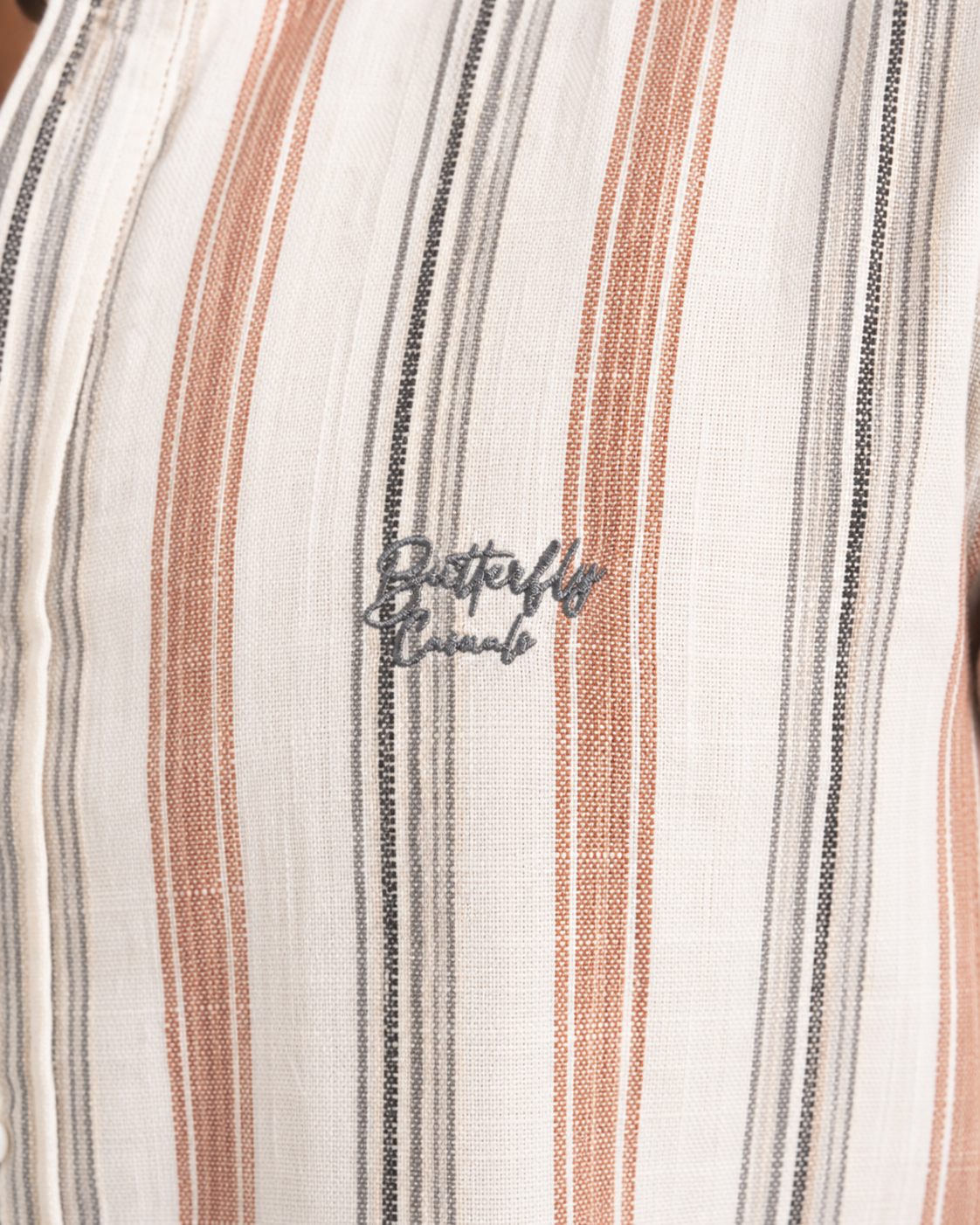 Peach Multi Stripe Cotton Shirt