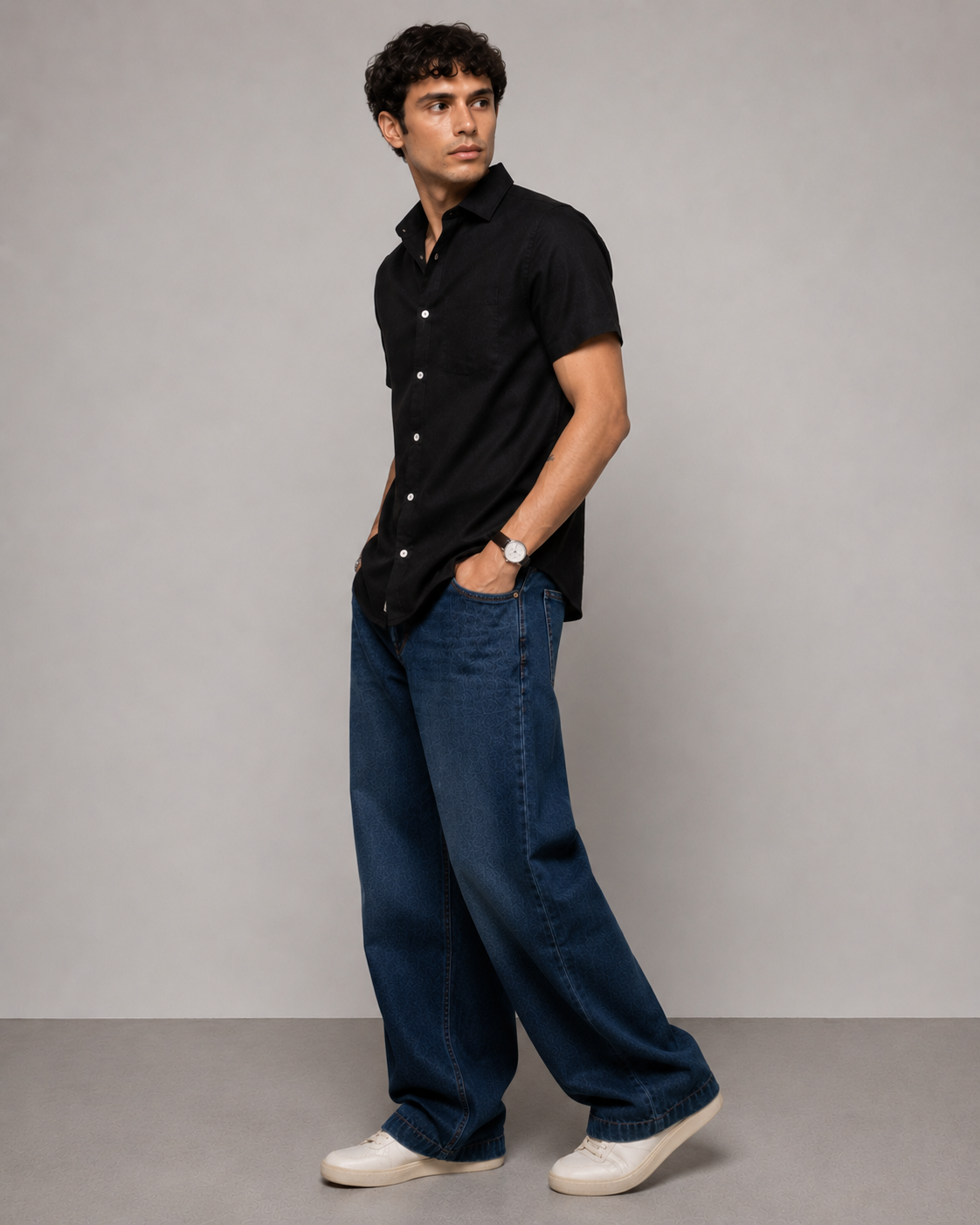 Pure Linen Shirt – Classic Black