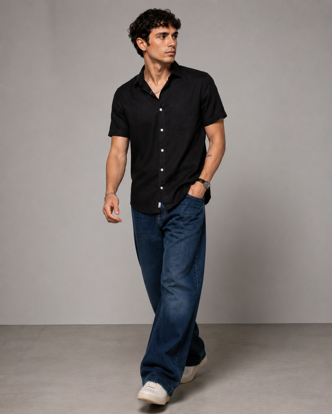 Pure Linen Shirt – Classic Black