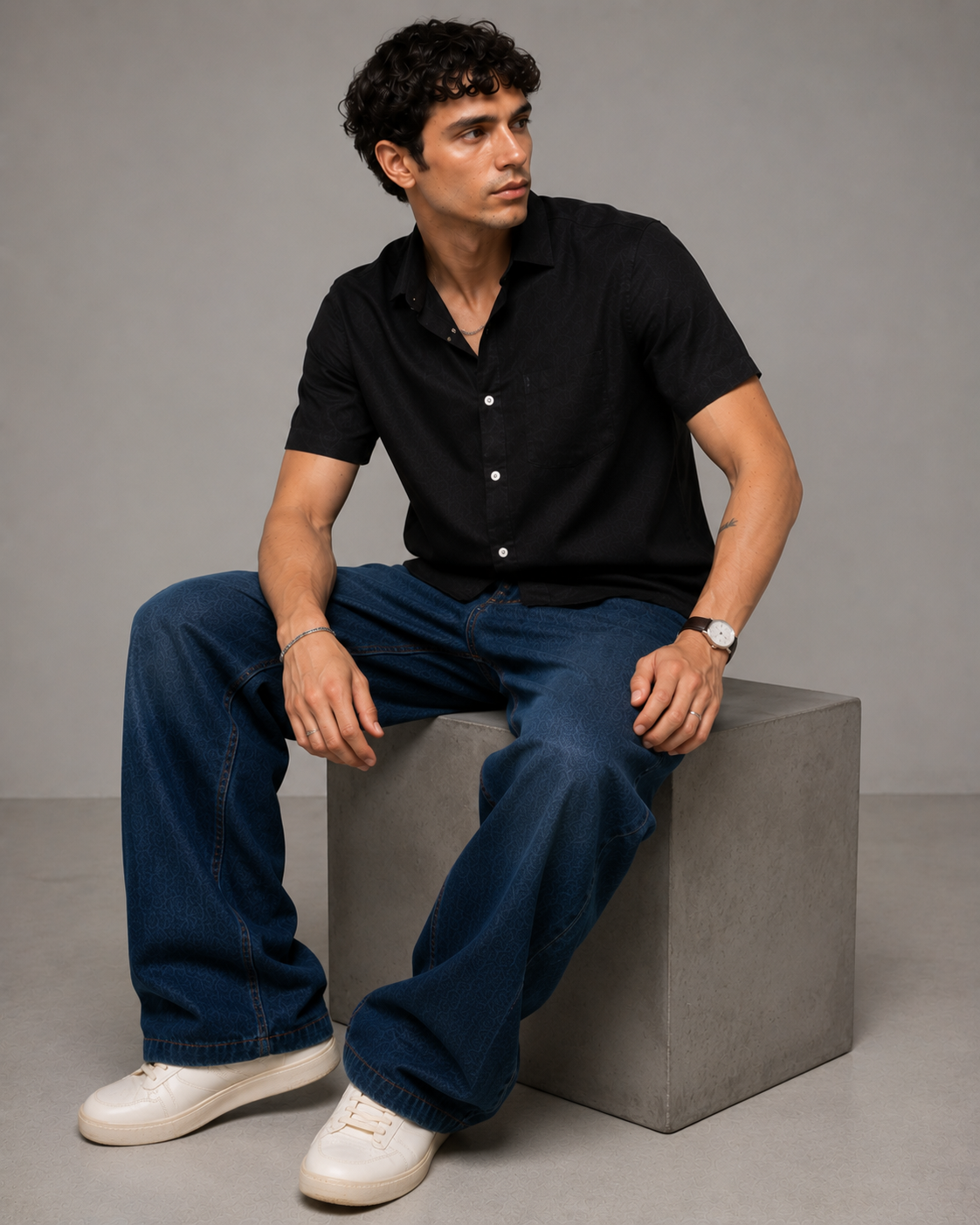 Pure Linen Shirt – Classic Black