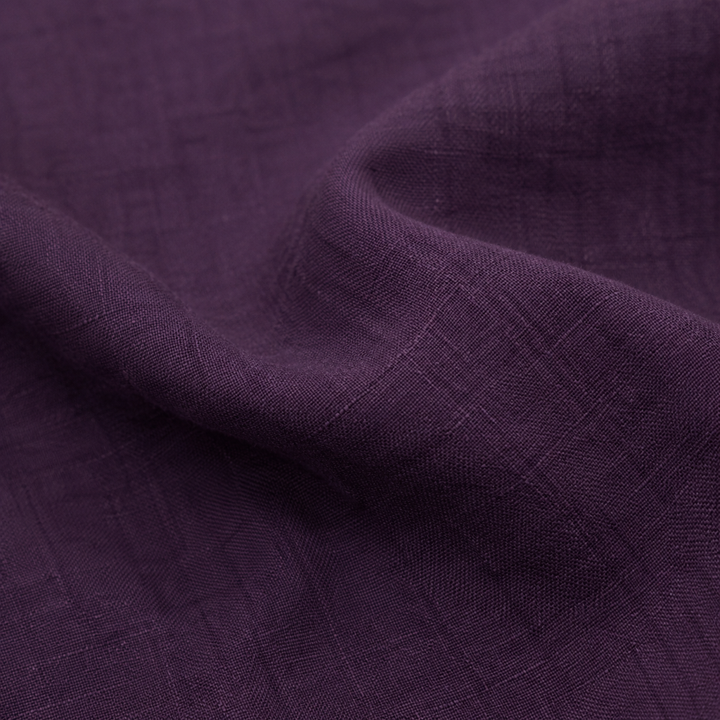 Pure Linen Shirt – Deep Wine