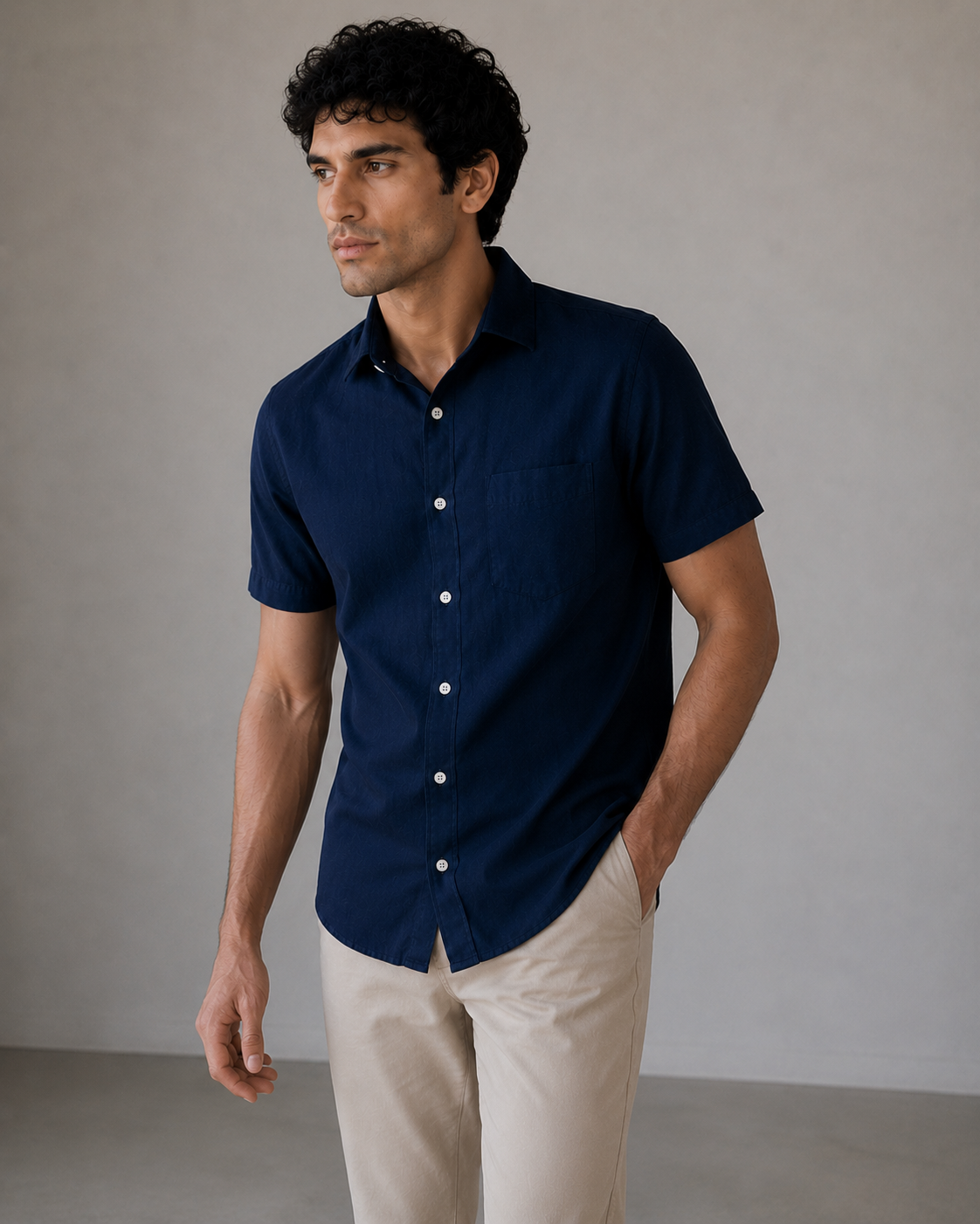 Pure Linen Shirt – Midnight Navy