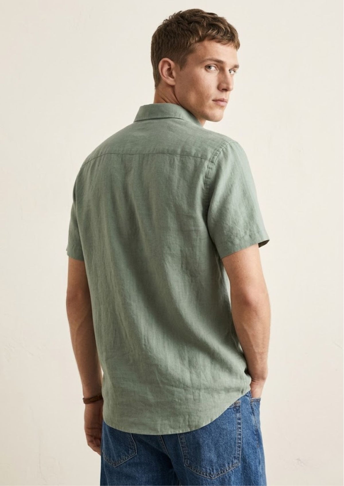 Pure Linen Shirt – Pistachio Green