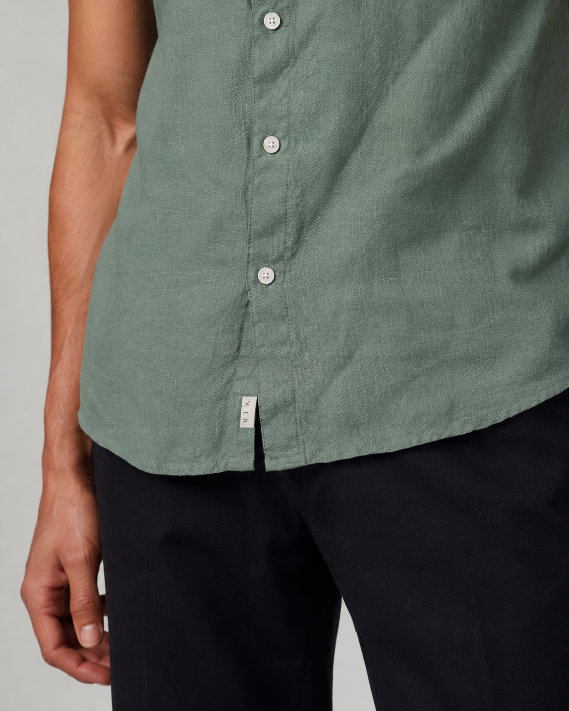 Pure Linen Shirt – Sage Green