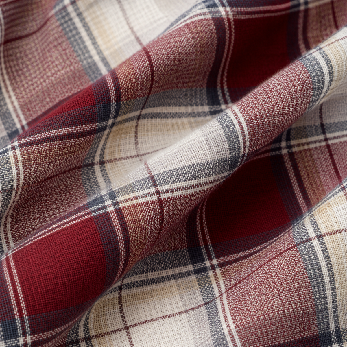 Red Plaid Cotton Shirt