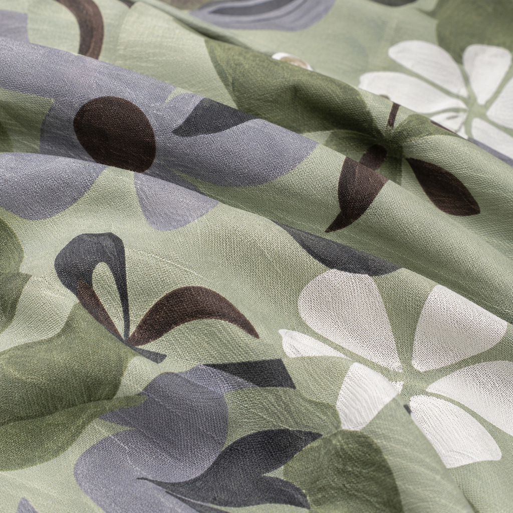 Sage Floral Cotton Shirt