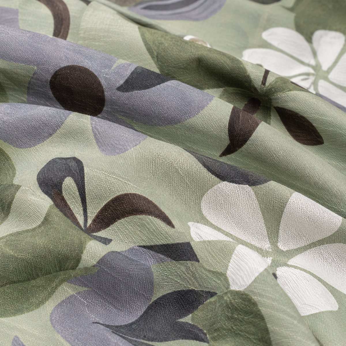 Sage Floral Cotton Shirt
