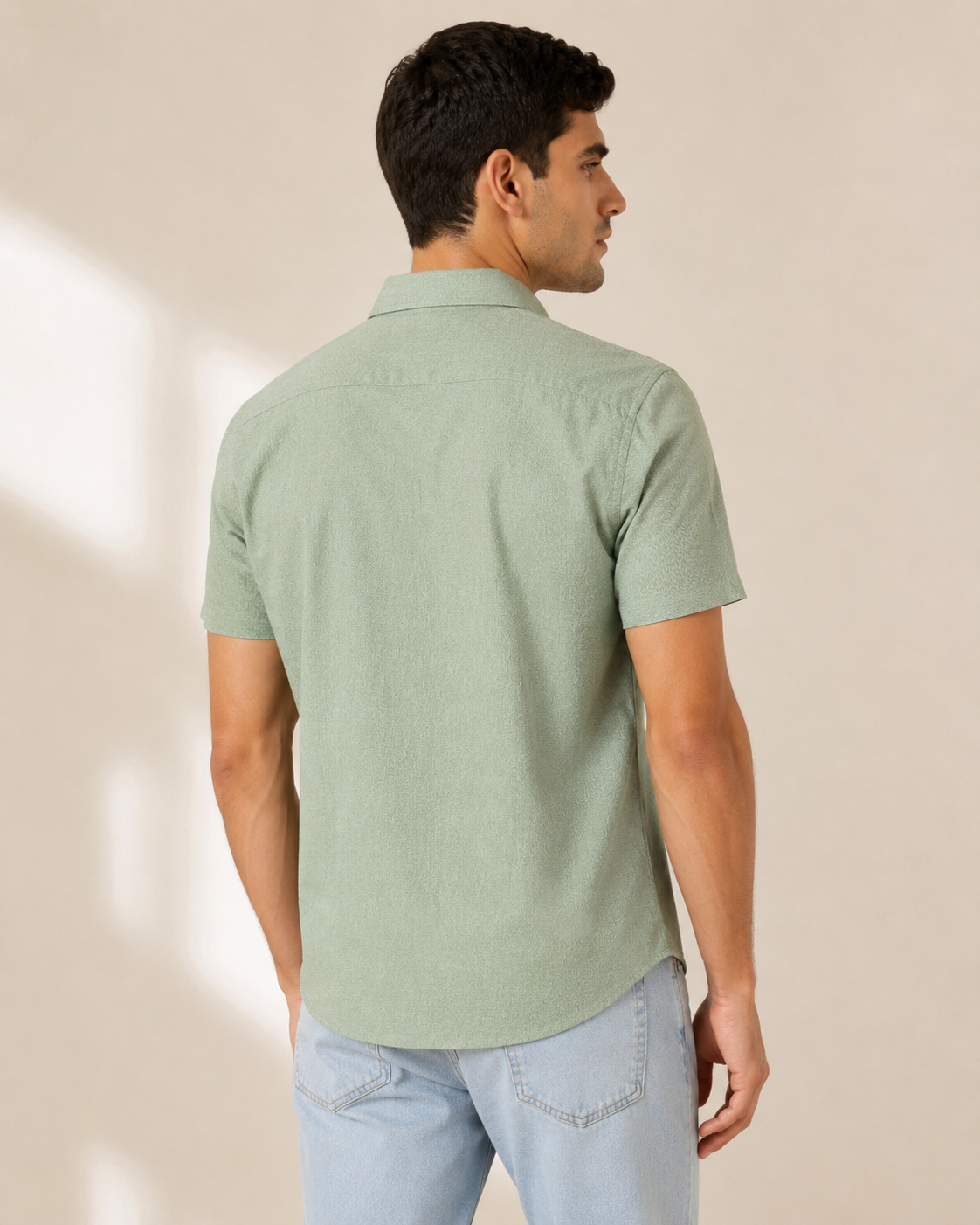 Sage Textured Cotton Shirt