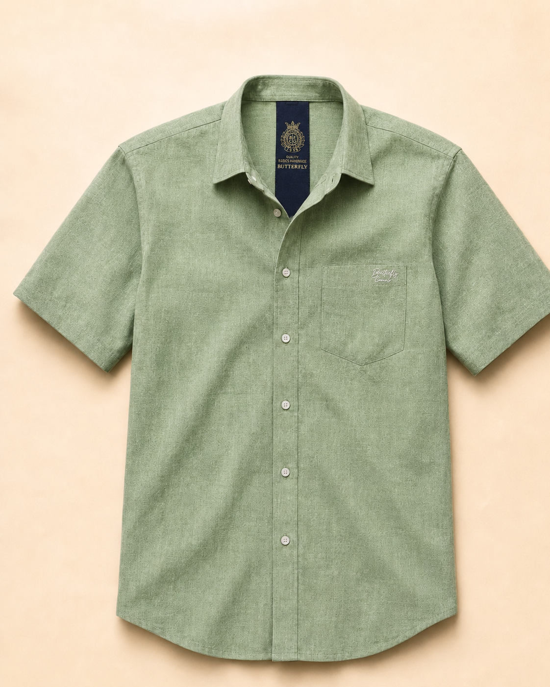Sage Textured Cotton Shirt