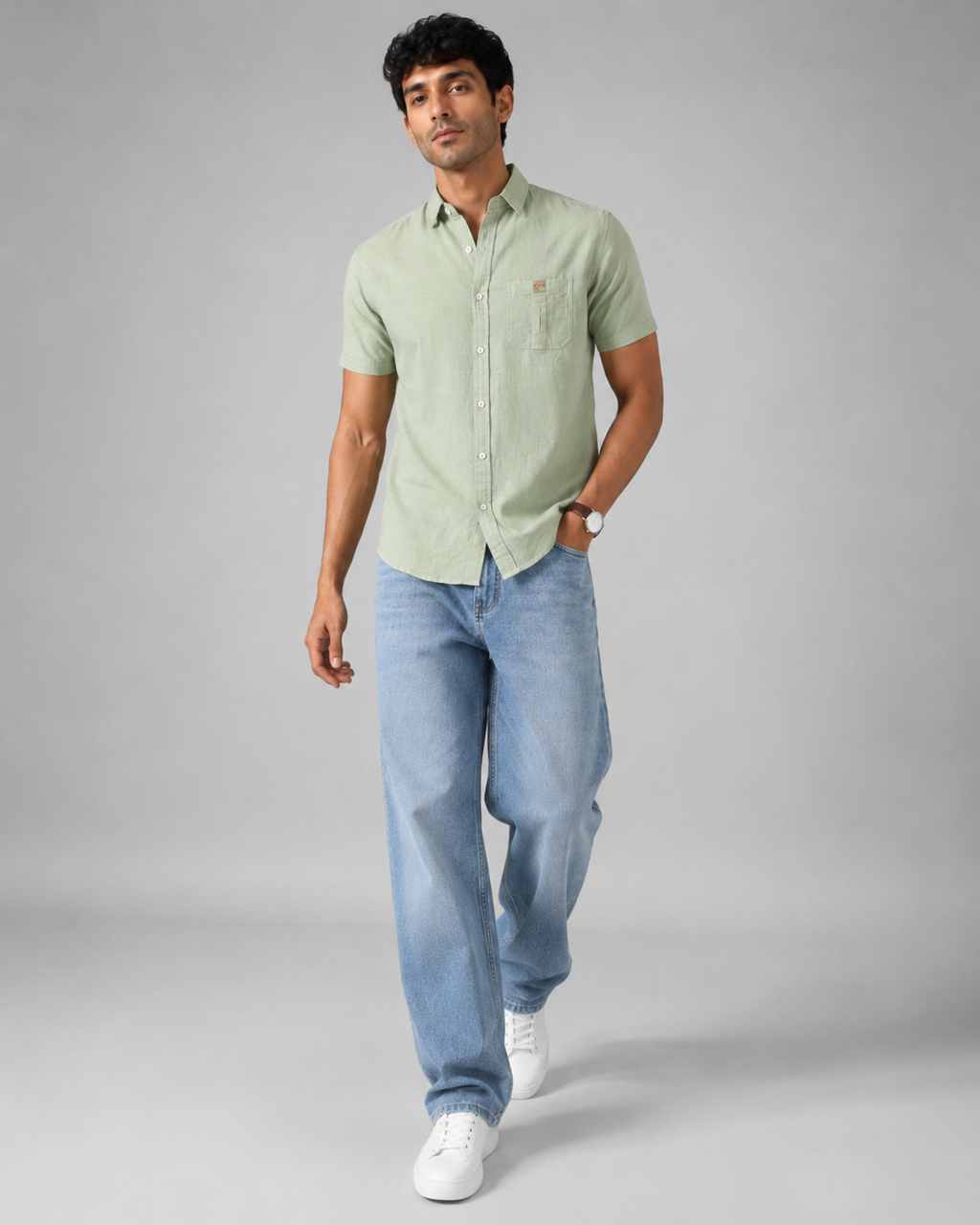 Soft Mint Cotton Shirt
