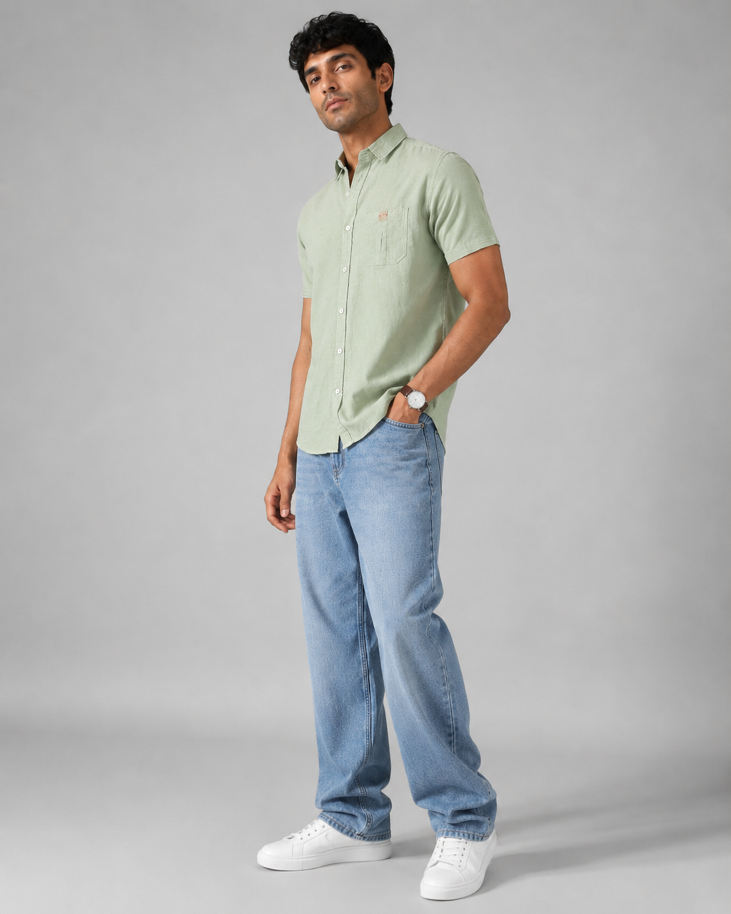 Soft Mint Cotton Shirt