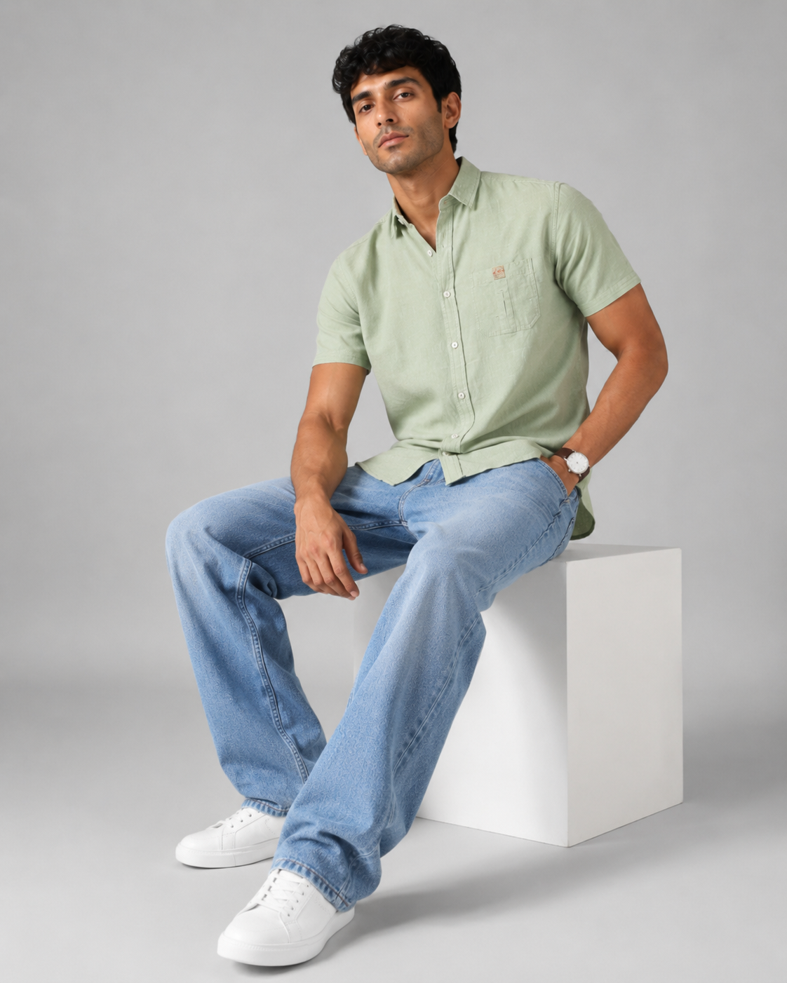 Soft Mint Cotton Shirt
