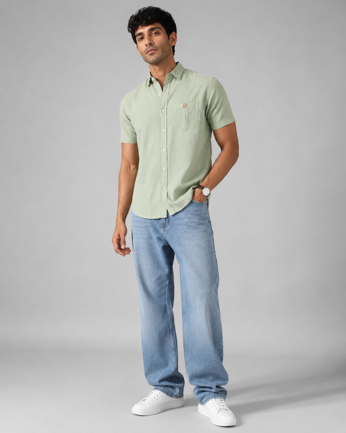 Soft Mint Cotton Shirt