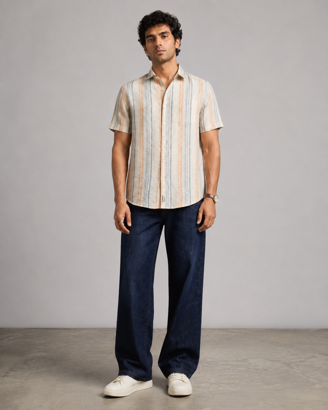 Sunset Stripe Cotton Shirt