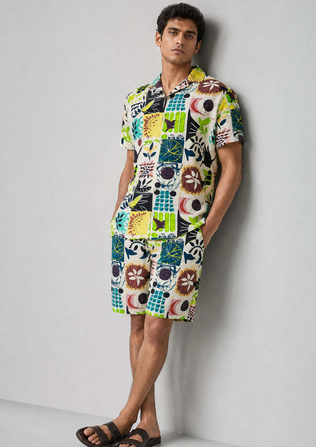 The linen cotton Vacation Print Co-ord