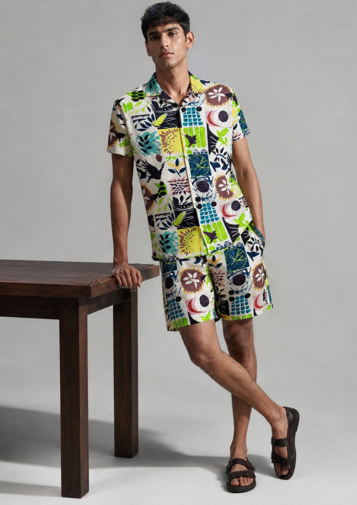 The linen cotton Vacation Print Co-ord