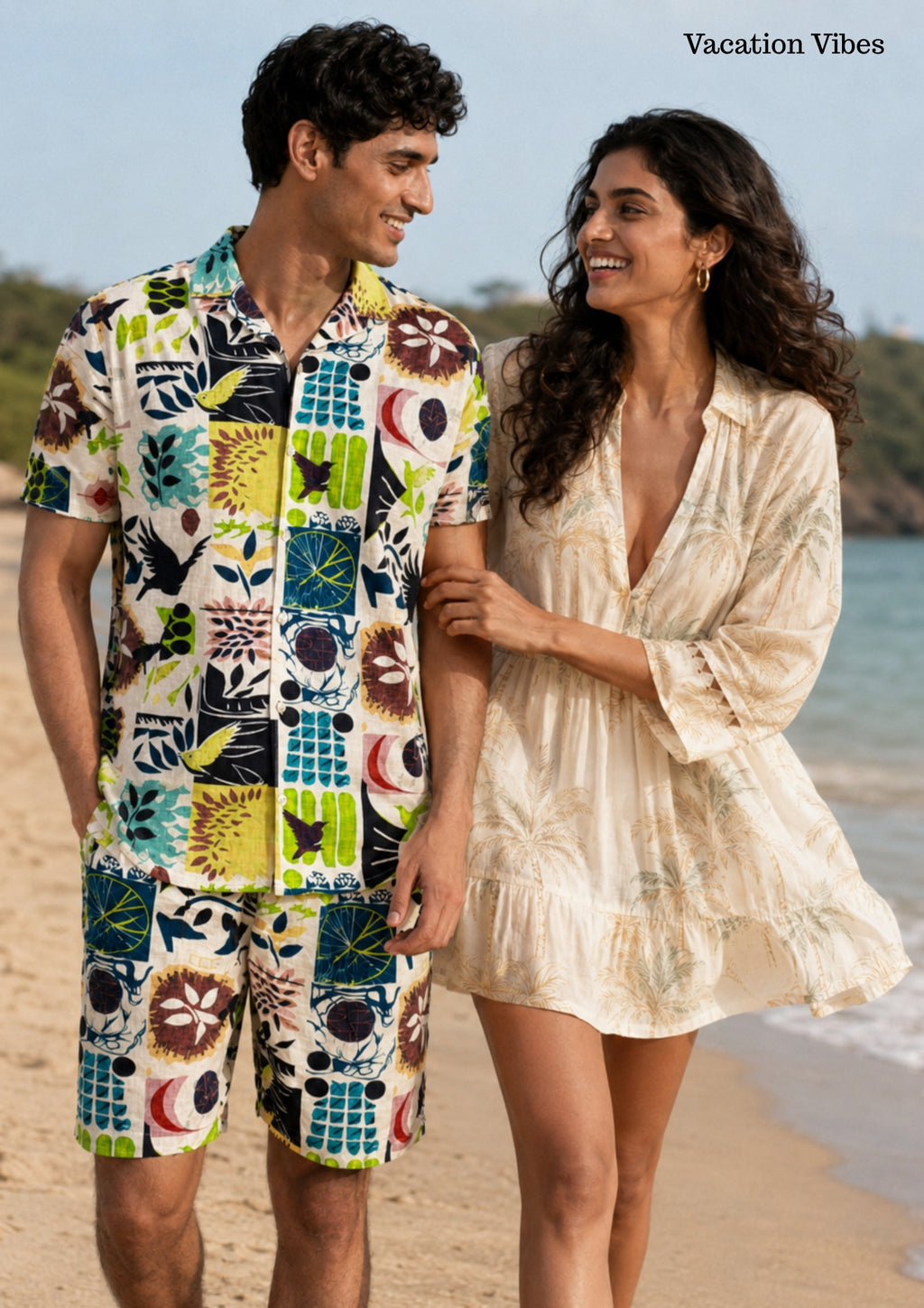 The linen cotton Vacation Print Co-ord