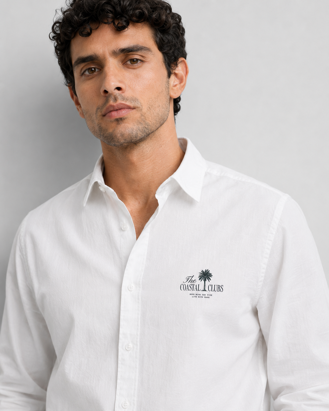 White Coastal Club Cotton Shirt
