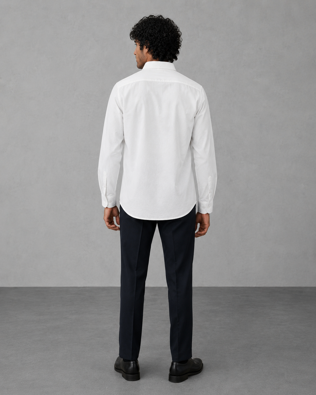 White Cotton Dual Pockets Linen Shirt