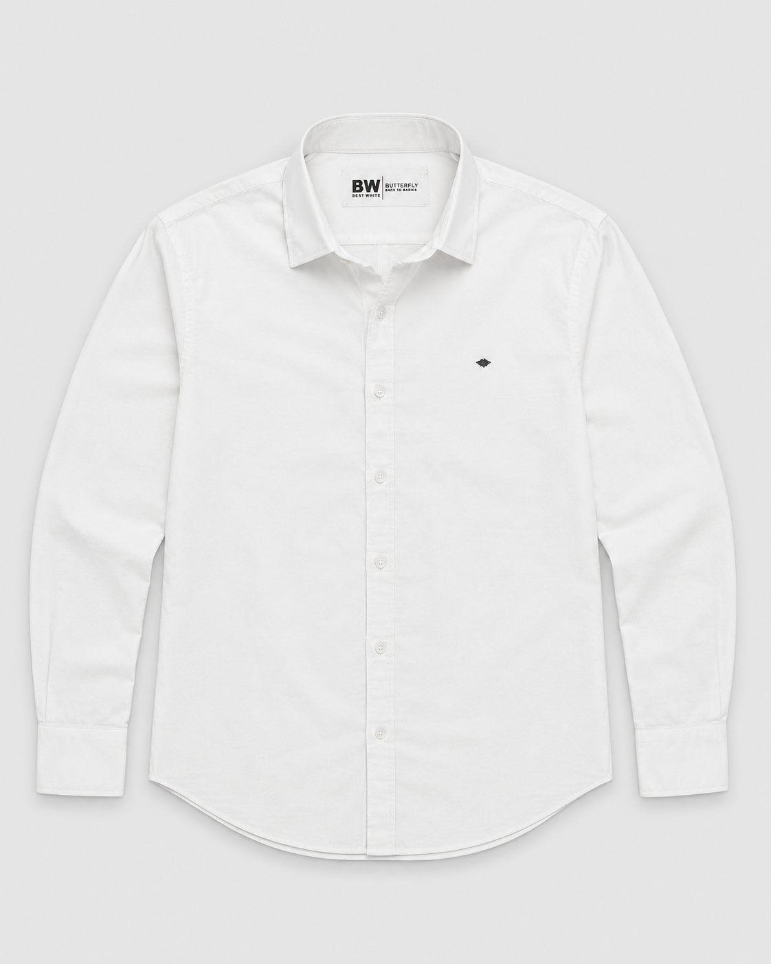 White Cotton Linen Formal Shirt