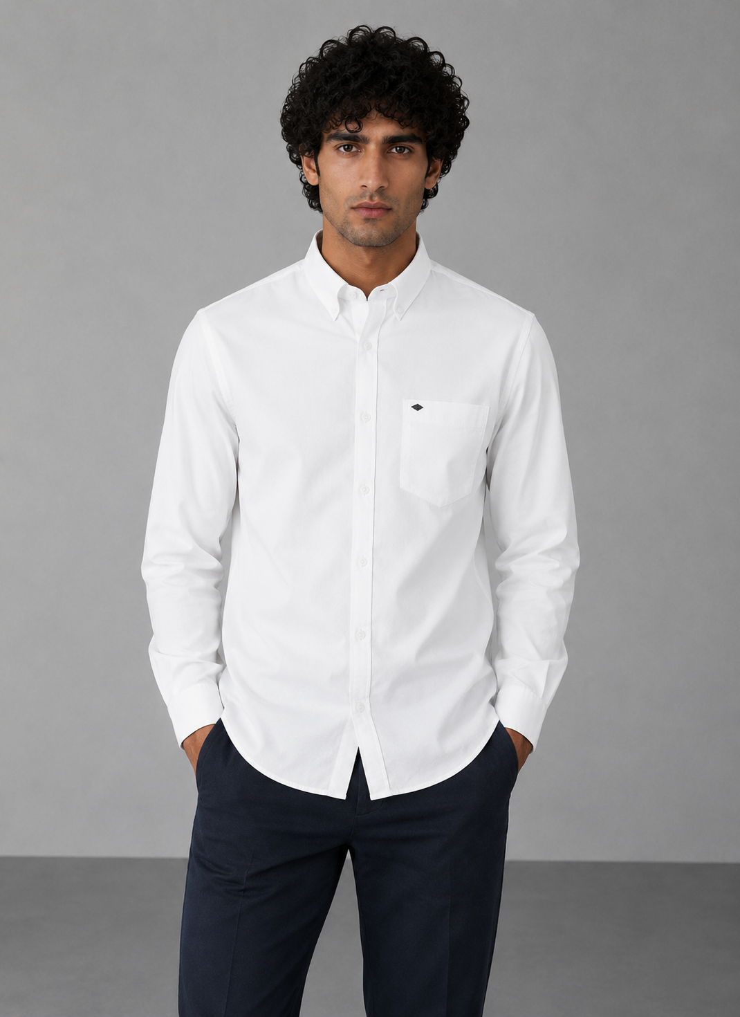 White Cotton Linen Shirt