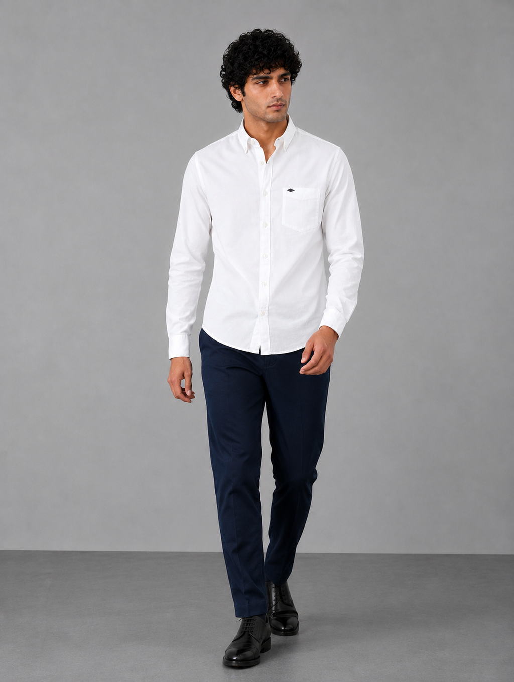 White Cotton Linen Shirt