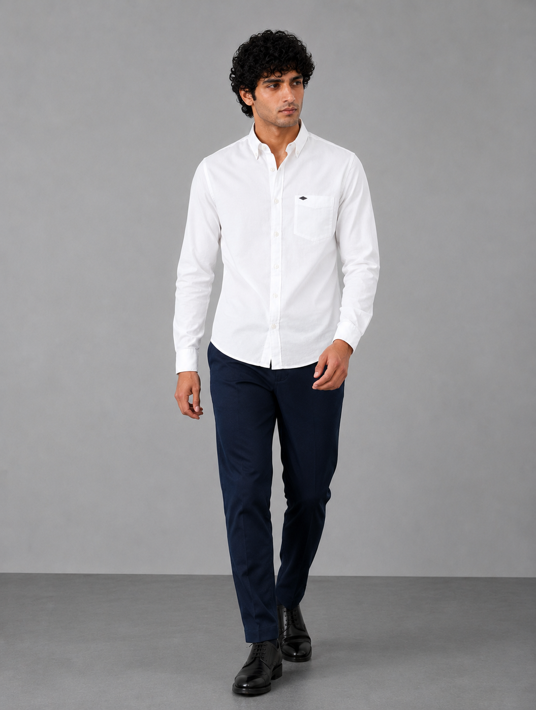 White Cotton Linen Shirt