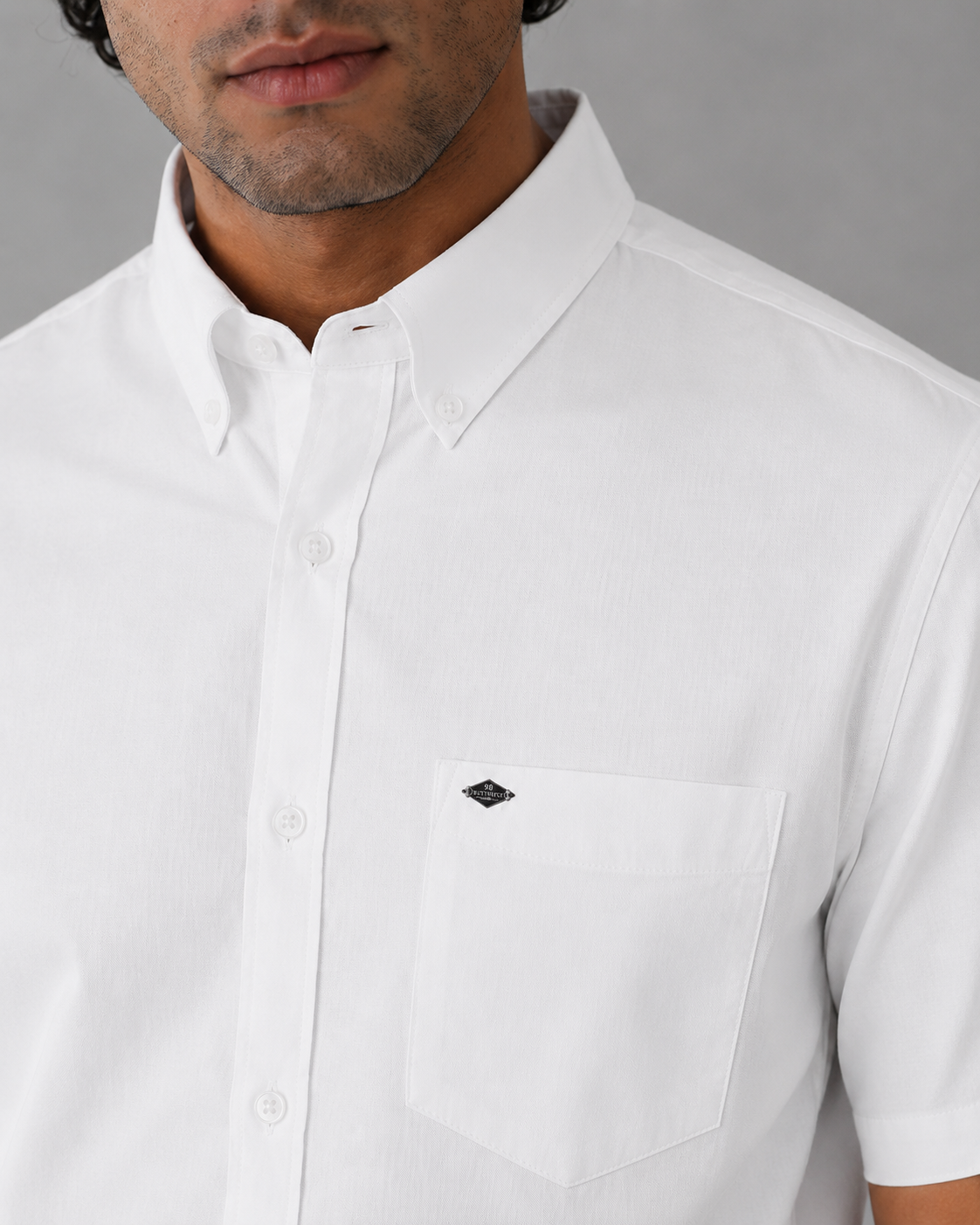 White Cotton Linen Shirt – Half Sleeve