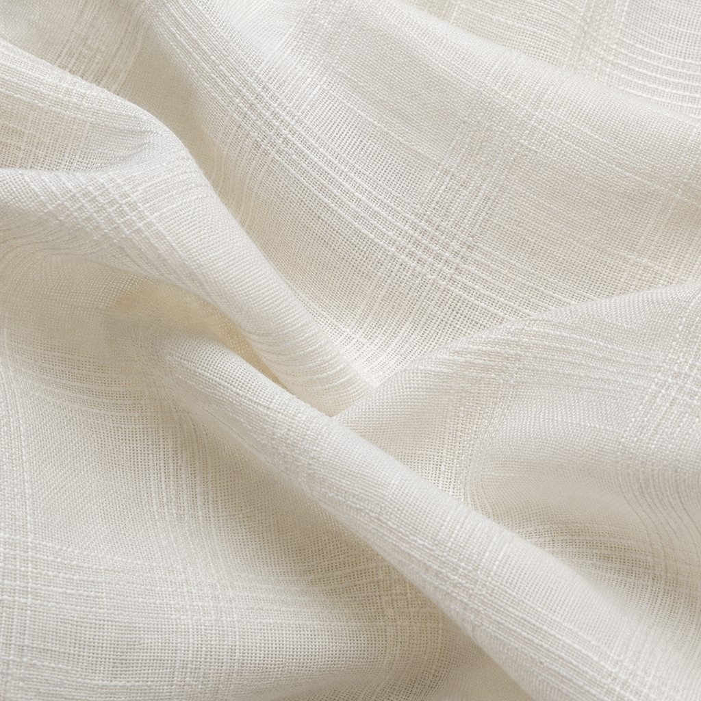 White Slub Texture Cotton Shirt
