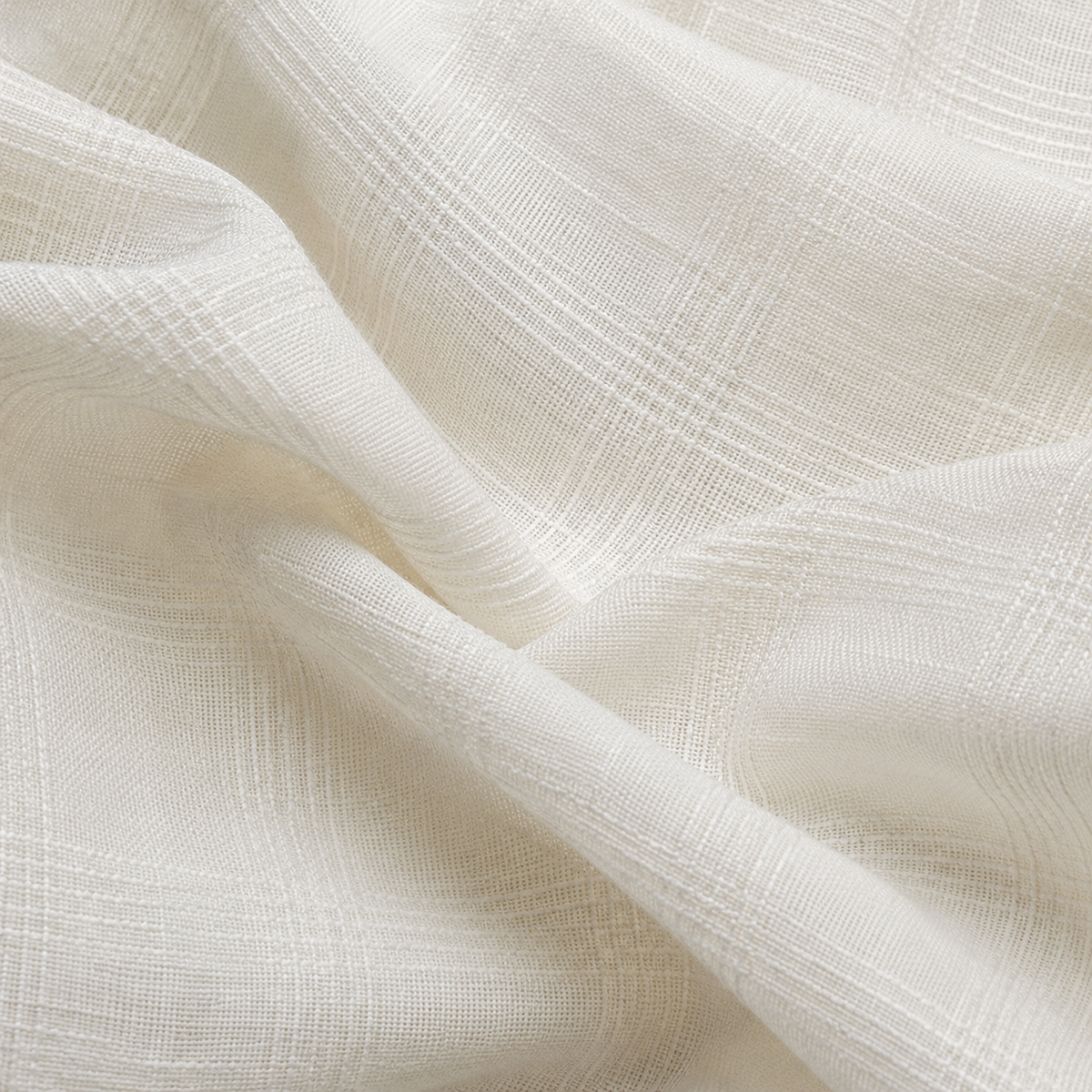 White Slub Texture Cotton Shirt