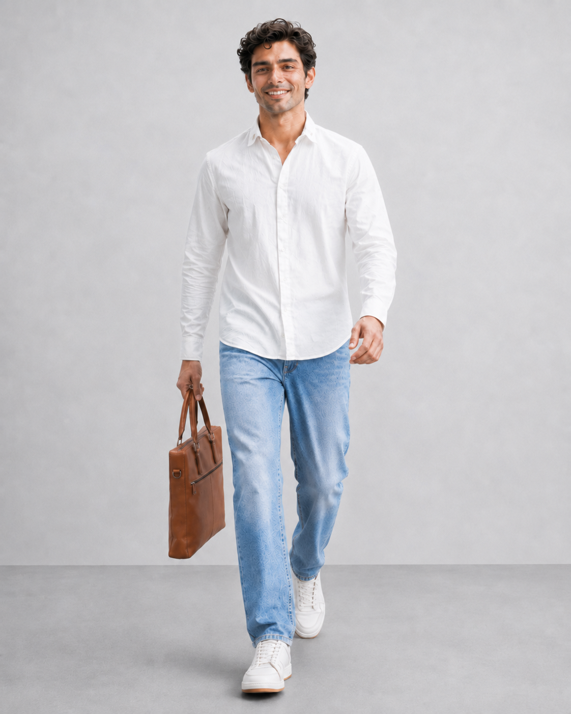 White Solid Cotton Shirt