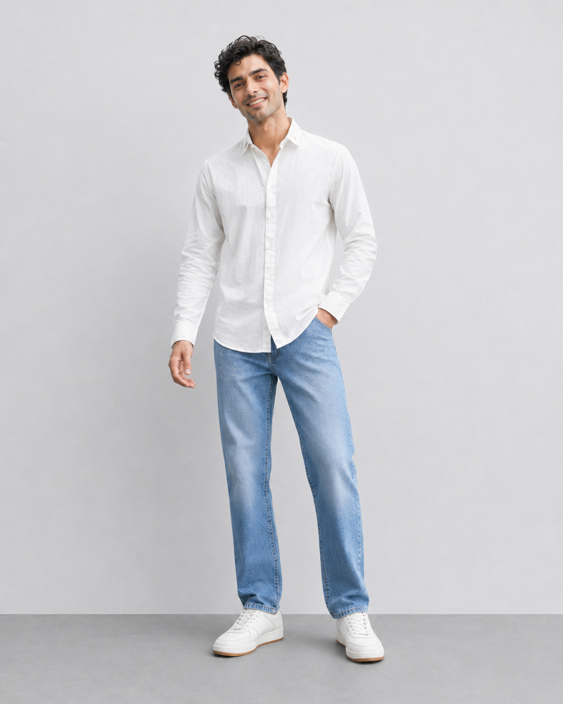 White Solid Cotton Shirt
