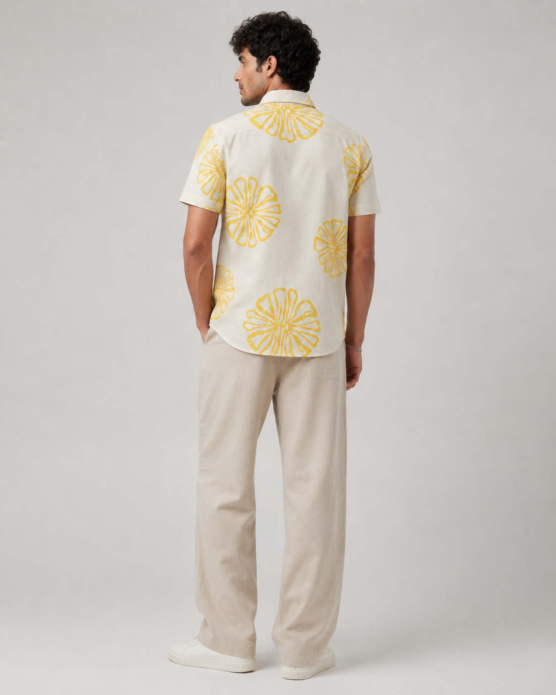 Yellow Bloom Cotton Shirt