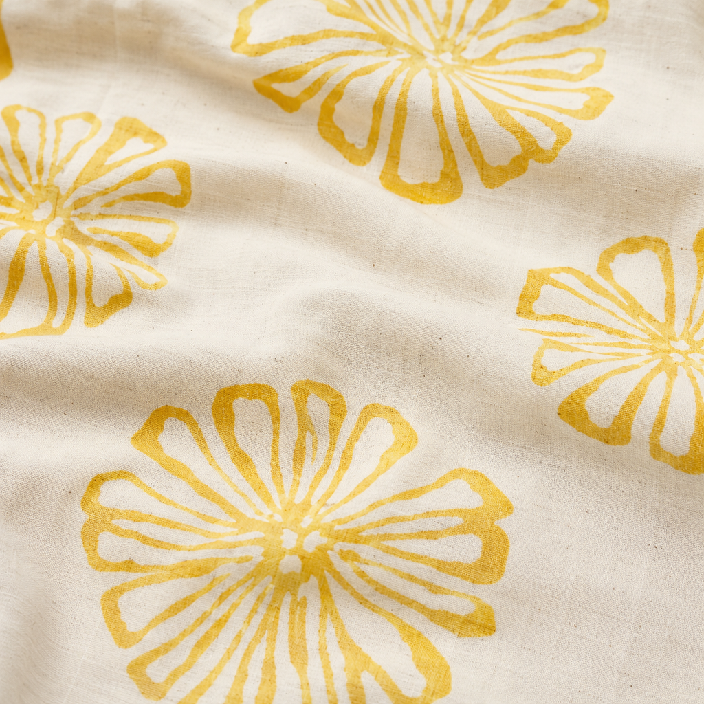 Yellow Bloom Cotton Shirt