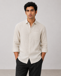 Natural Beige Pure Linen Shirt