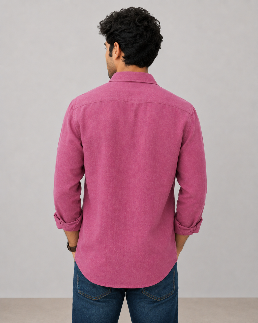Rose Pink Pure Linen Shirt