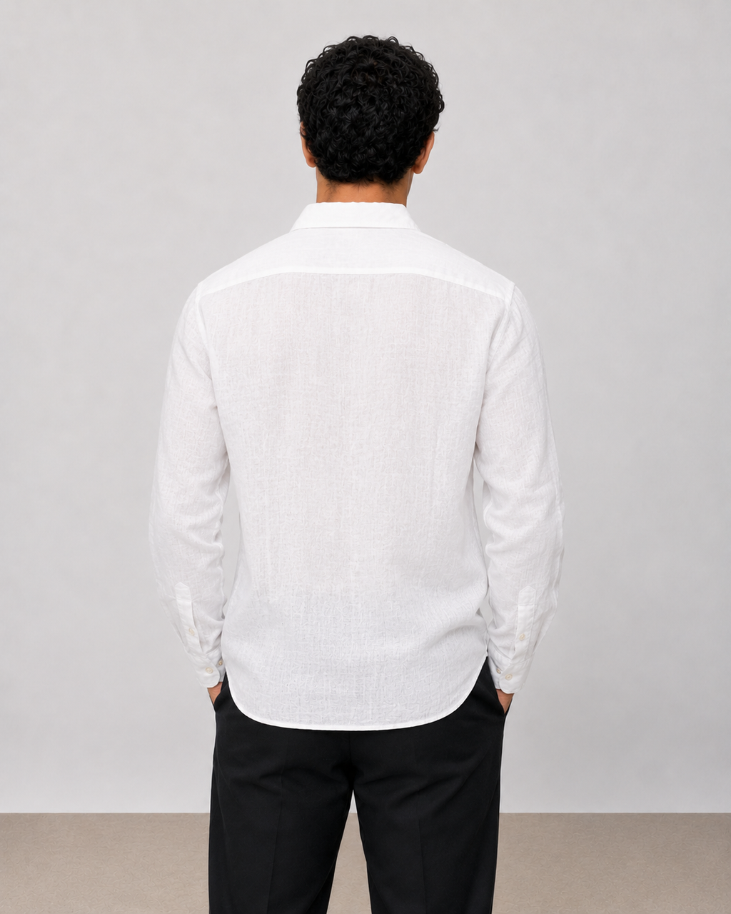 White Classic Pure Linen Shirt