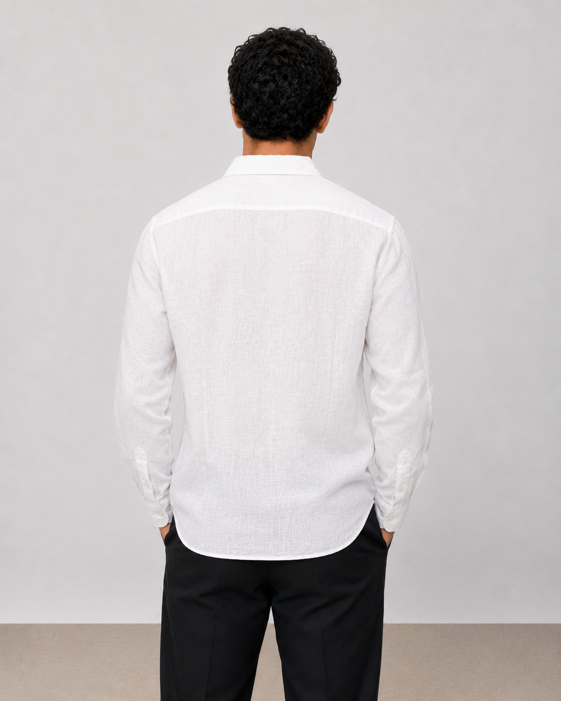 White Classic Pure Linen Shirt
