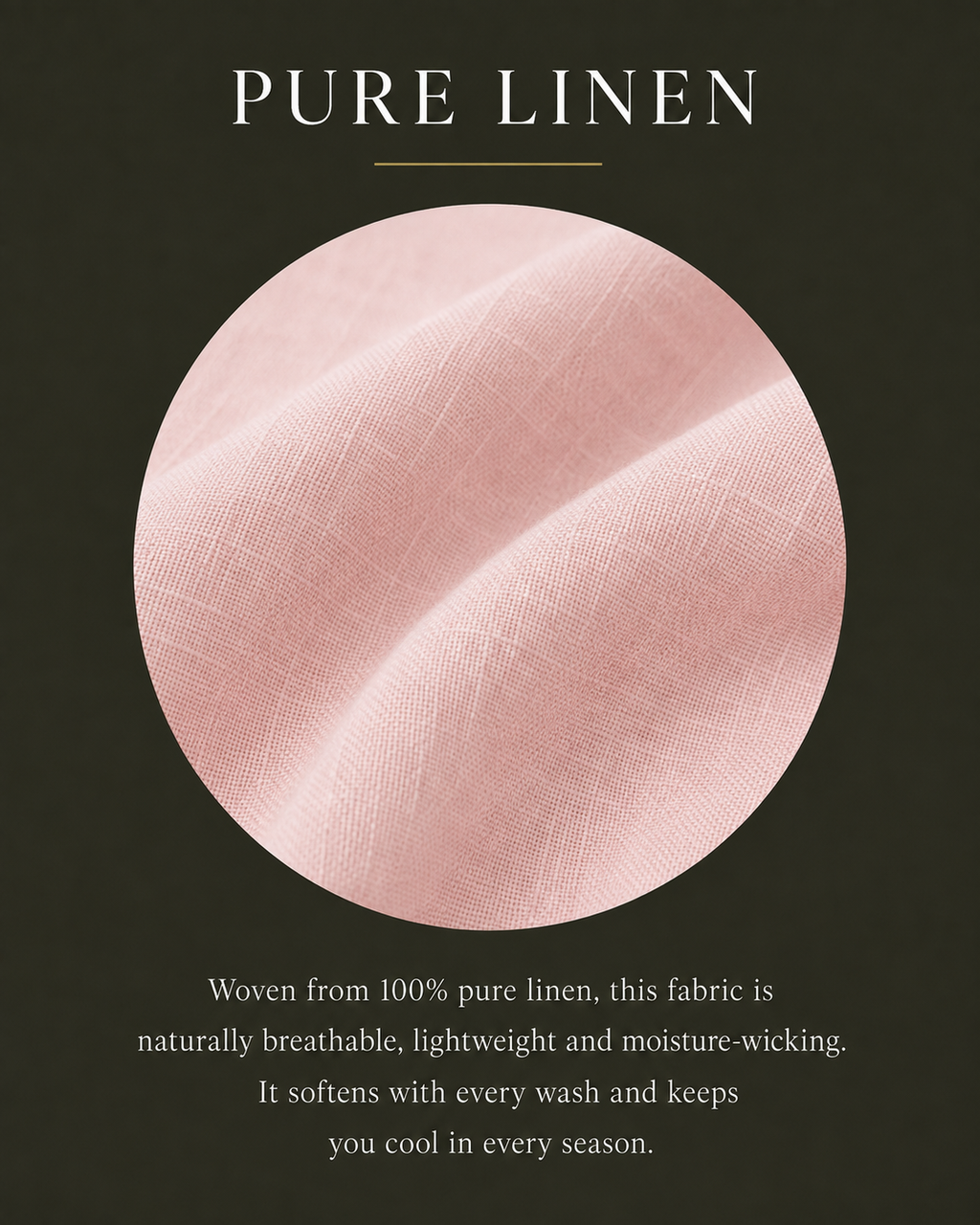 Light Pink Pure Linen Shirt